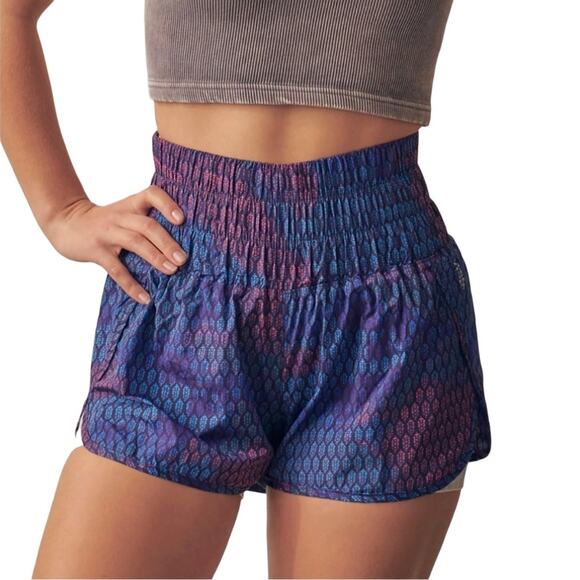 NWT Free People Movement The Way Home Printed Shorts in Marianas Combo MEDIUM - Picture 1 of 10